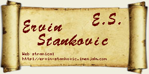 Ervin Stanković vizit kartica